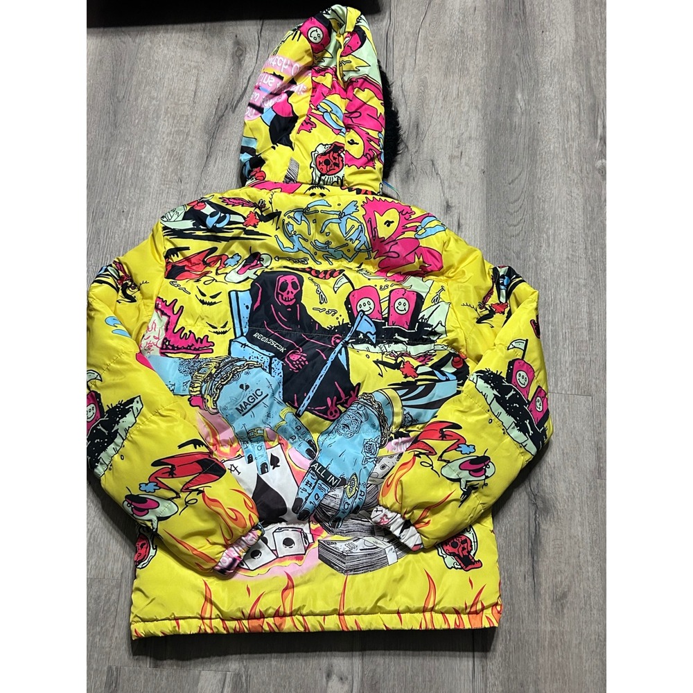 Reelistik RST Puffer Jacket Yellow 'All In' Warm Large - Picture 10 of 10